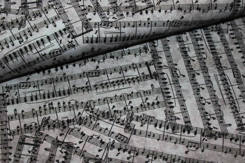 Designerbaumwollstoff Music Melody (10 cm)